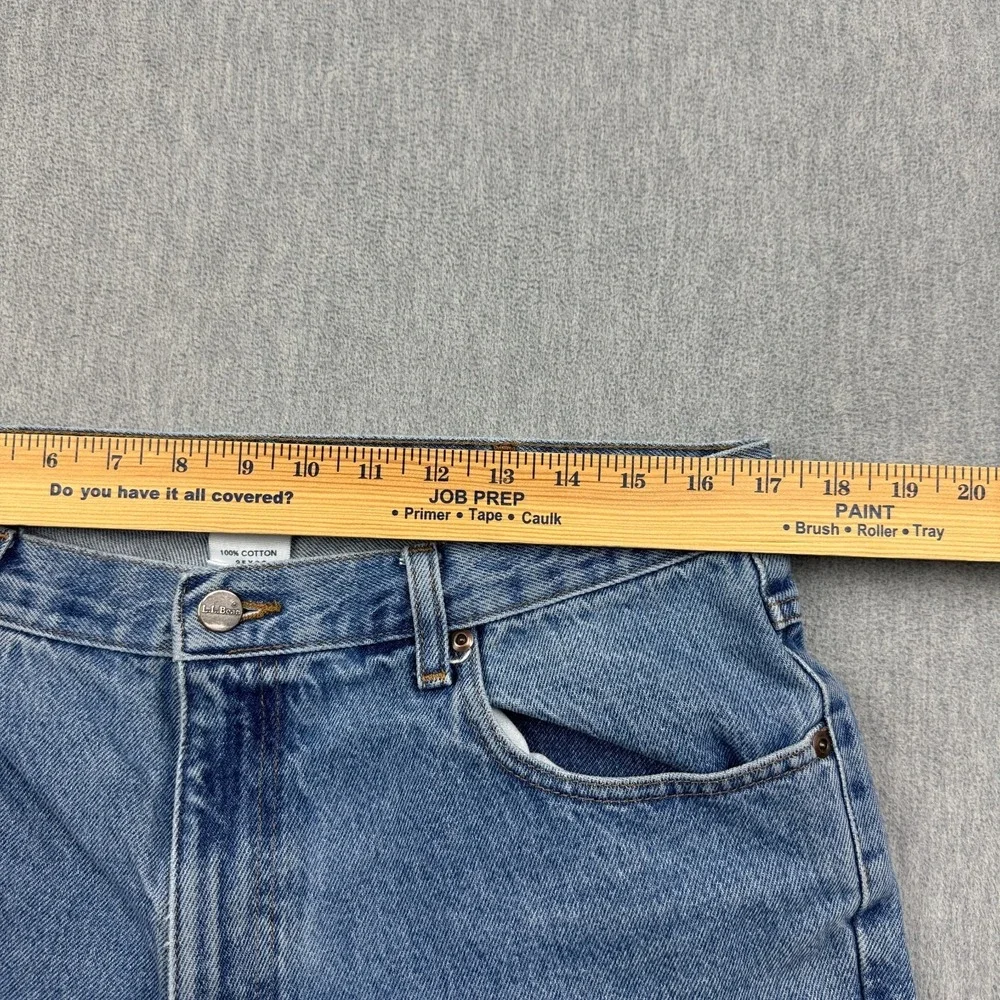 LL‎ Bean Jeans Mens 35x29 Blue Denim Classic Fit Pockets Cotton Zip Fly Casual